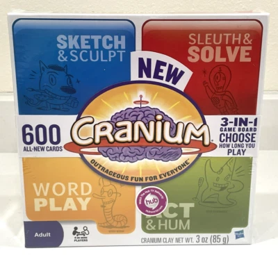 Cranium 3 In 1 Board Game Adult 4+ Players 600 New Cards 2009 NEW SEALED!! - Image 1 of 4