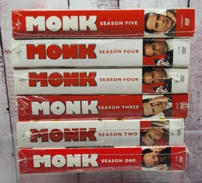 MONK Series DVD Set Seasons 1-5 Police Mystery Comedy TV Series - Image 1 of 3