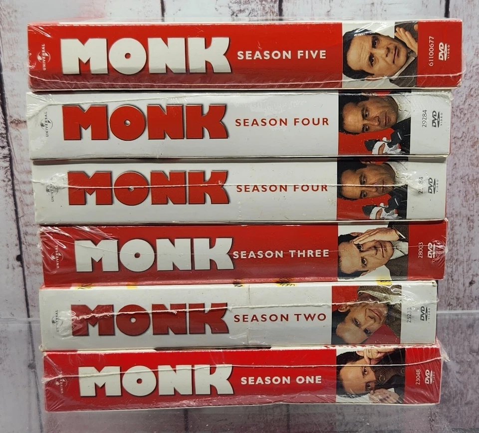 MONK Series DVD Set Seasons 1-5 Police Mystery Comedy TV Series - Image 1 of 3