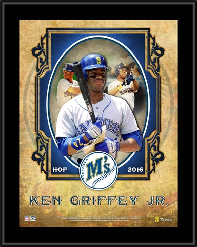 Ken Griffey Jr. Seattle Mariners 10.5" x 13" Hall of Fame Sublimated Plaque Cover