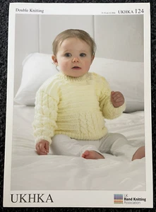 Baby Zopfmuster + Struktur Strickjacke + Pullover STRICKMUSTER Jungen + Mädchen UKHKA 124 - Bild 1 von 8