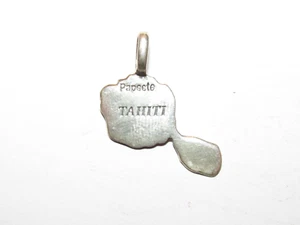 01J13 Bonito Medallón Colgante Joya Plata Maciza 925 Tahiti - Bild 1 von 2