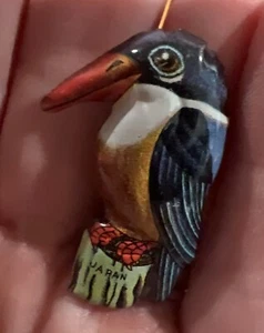Japan Bird Kingfisher Tin Pin - Picture 1 of 3