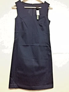 The Limited dunkelblau V-Ausschnitt ärmellos Etui Karriere Tank Kleid Gr. 2 Neu mit Etikett - Bild 1 von 5