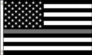 Thin Gray Line American Flag 3 x 5 Polyester Flag - Picture 1 of 1