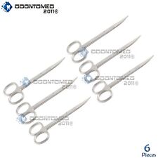 6 Iris Scissors 4.5" Curved Surgical Dental Instruments