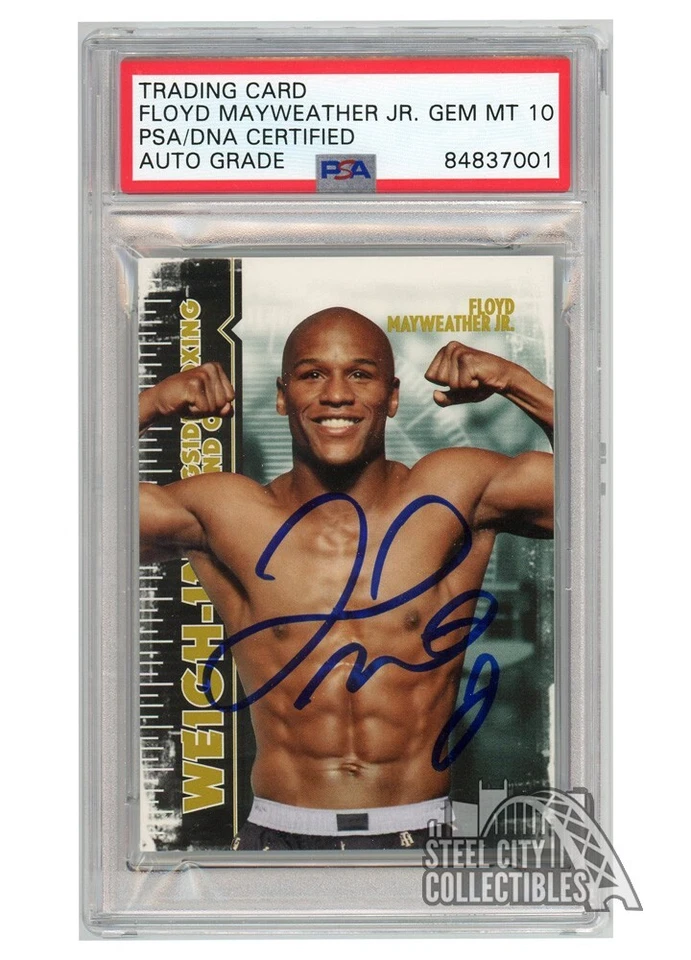 Floyd Mayweather Jr 2010 Sport Kings Gold Weigh-Ins Auto Card #56 PSA/DNA 10 - Image 1 of 1