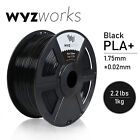 WYZwork 3D Printer Premium PLA Filament 1.75mm 1kg/2.2lb - Black