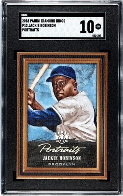 2018 Panini Diamond Kings P12 Jackie Robinson Portraits SGC 10 GEM MINT - Image 1 of 2