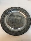 Vtg 1978 Wilton Armetale Pewter Rwp Christmas Plate Victorian Old Town Scene