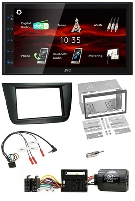 JVC USB Bluetooth Lenkrad DAB 2DIN Autoradio für Seat Altea Toledo schwarz - Bild 1 von 4