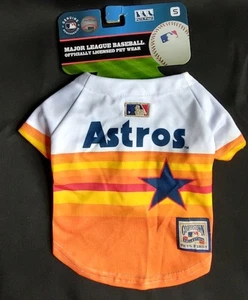 MLB Houston Astros Official Team Pet Wear Jersey Blue Orange White, Size Medium - Bild 1 von 4