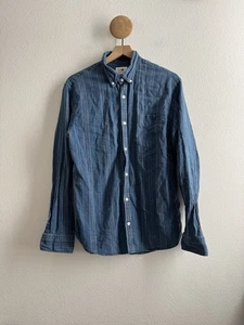NN07 No Nationality Striped Button Down Shirt Size Large - Picture 1 of 7