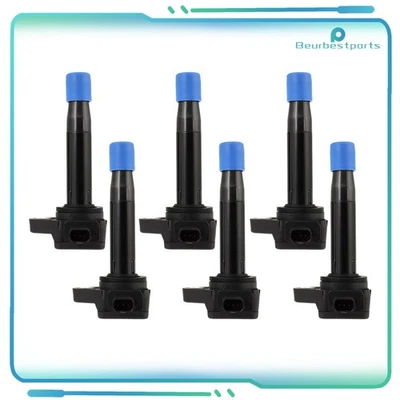 6 Ignition Coils For 2008-2012 Honda Accord 2009-2014 Honda Ridgeline 3.5L - Image 1 of 3