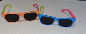 Vtg 1980s Hip Hop Fashion Back To The Future Neon Sunglasses New Wave - Picture 1 of 7