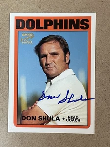 1997 TOPPS CERTIFIED AUTOGRAPH ISSUE #2 DON SHULA (DOLPHINS HEAD COACH) - Picture 1 of 2