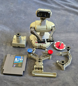 Nintendo R.O.B., Gyromite NES Game & Accessories, Incomplete, Tested & Working