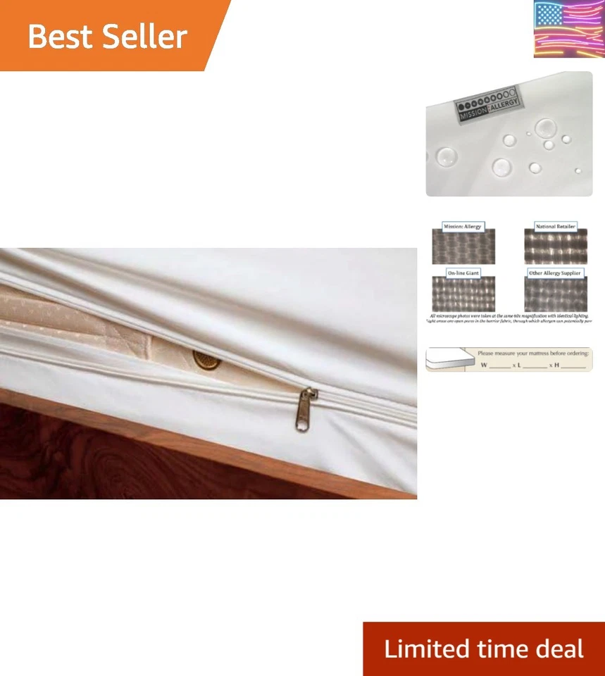 Dust Mite- and Allergen-Proof Mattress Encasing Premium Microfiber (Queen 1...