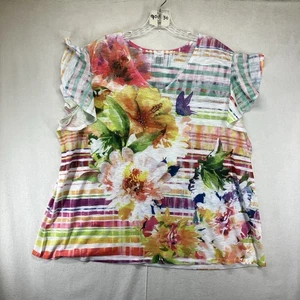 Top donna 3XL colori super vivaci bling farfalla strass svolazzante sottile - Foto 1 di 16
