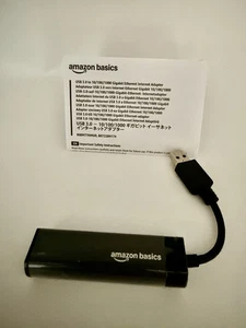 Amazon Basics USB 3.0 to 10/100/1000 Gigabit Ethernet Internet Adapter - Picture 1 of 2