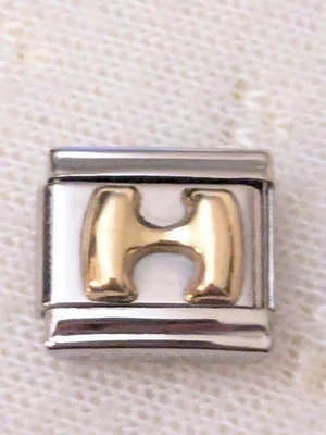 Authentic Zoppini Puffy 18k Gold Letter H Free Shipping B5 - Image 1 of 3