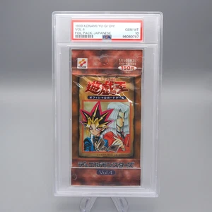Yu-Gi-Oh PSA10 Vol.4 Unopened Sealed Pack 1999 Japanese PS499 - Picture 1 of 3
