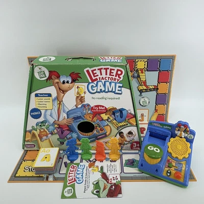 LEAP FROG Letter Factory Board Game *Broken Board/GO Button* Works! Complete - Image 1 of 4