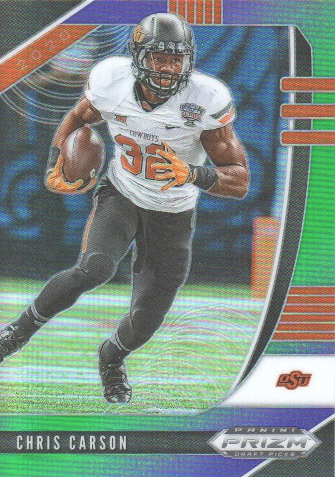 2020 Panini Prizm Draft Picks Football Cards Purple/Green Parallel: Pick List - Image 1 of 1