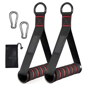D-Ring Metal Gym Handles Pull Rope Handle Grip Workout Cable Machine Handle - Picture 1 of 8