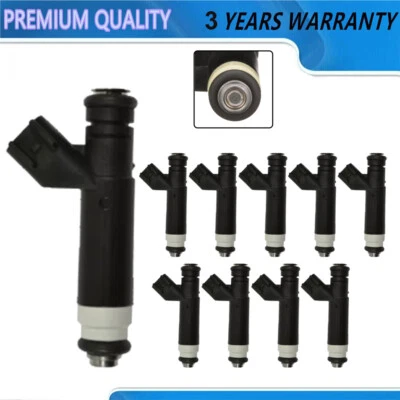 Set (10) Fuel Injectors For 2005-2016 Ford F-450 F-550 Super Duty 6.8L V10 FJ931 - Imagem 1 de 4