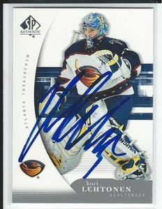 Kari Lehtonen Signed 2005/06 SP Authentic Card #6