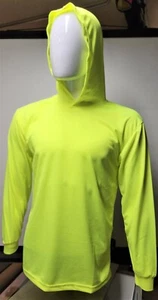 Hi Visibility Long Sleeve Safety Hoodie Shirt , Quick Dry Polyester Birdeye mesh - Picture 1 of 54