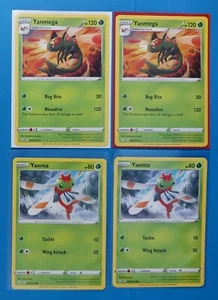 2x Yanmega 002/072 & 2x Yanma 001/072 Pokemon card Shining Fates NM - Picture 1 of 1