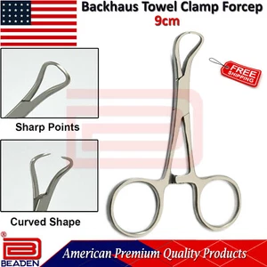 Backhaus Handtuchklemme 9 cm Pinzette Allgemeinchirurgie Veterinär Instrumente Beaden® - Bild 1 von 3