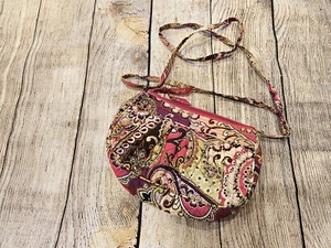 Vera Bradley Paisley Pink Purple Crossbody Purse - Picture 1 of 6