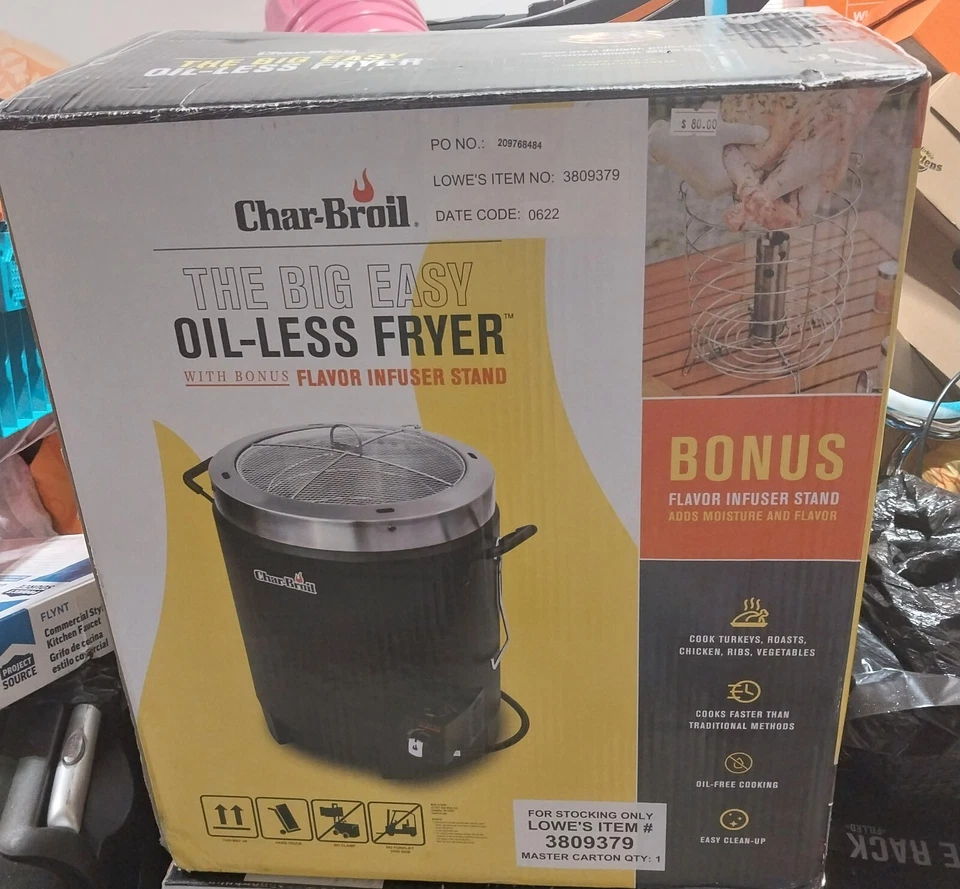 Freidora sin aceite Char-Broil The Big Easy con soporte infusor de sabor extra.  Foto 1 de 1