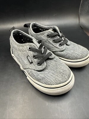 Zapatilla deportiva Vans para niños pequeños de caña baja unisex talla 8 gris/negro Foto 1 de 4