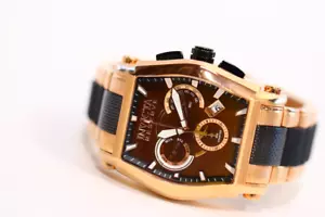 INVICTA Reserve Men 46mm Stainless Steel Rose Gold + Black Brown dial Z60 - Picture 1 of 5