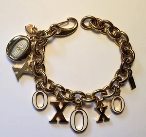 MOSCHINO ORIGINAL GOLD-PLATED WATCH BRACELET KISSES & HUGS XOXO 7753185517 60389 - Picture 1 of 4