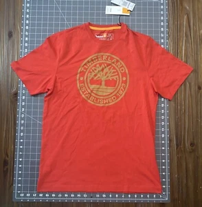 TIMBERLAND RED S CREW NECK SHORT Sleeve T-shirt tb0a6H35 E66 TEE - Picture 1 of 4