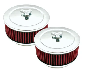 Purificadores de aire doble cuádruple 2-BBL y 4-BBL 2-5/8" 5-1/8" Holley Rochester 2 - Imagen 1 de 3