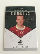 NHL Card,Jamie Fraser,Authentic Rookies xxx/699,SPGU 2009-10,Wild