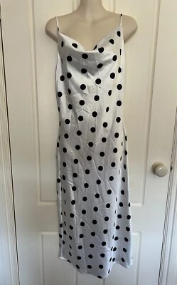 Billy J Fae Dress Size 10 Black & White Polka Dot New No belt - image 1 of 4