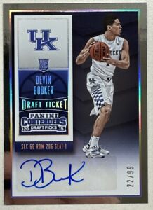 2015 Devin Booker Contenders Draft Picks Rookie Auto Silver 22/99 SP Suns