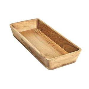 Better Homes & Gardens- Acacia Wood Oval Serving Bowl, Natural Brown - Picture 1 of 10