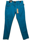 New With Tags LEVI'S WOMEN 524 TOO SUPERLOW TURQUOISE SKINNY JEANS SIZE 15M/32