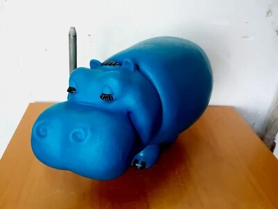 1987 Pippo Huggies 31cm Lines Armando Testa Design Ippopotamo Pubblicitaria - Immagine 1 di 4