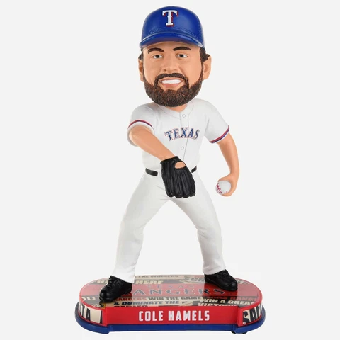 Cole Hamels Texas Rangers Headline Bobblehead MLB Cover