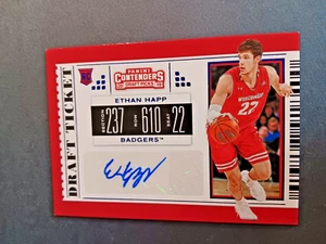 2019 Contenders Draft Picks #117 Ethan Happ Blue Foil Draft Ticket ROOKIE Auto - Picture 1 of 2