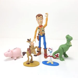 Disney Pixar Toy Story Cake Topper Figure Lot of 5 Woody Bullseye Rex Hamm Forky - Picture 1 of 16